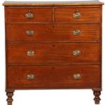 Ladenkast in mahonie met 3 lange en twee korte laden ca 1875 (No.362930)