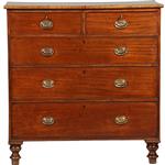 Ladenkast in mahonie met 3 lange en twee korte laden ca 1875 (No.362930)