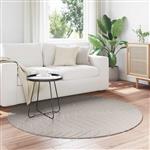 vidaXL Vloerkleden Rond Crème Ø 200 CM