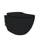 BWS Wandcloset Free met Bidetkraan Koud en Warm 51x35x34 cm Zwart (Excl. Zitting)