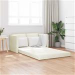 vidaXL Slaapbank 122cm Crème Fluweel