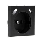 Reflex Inlegplaat voor wandcontactdoos met USB-C & USB - Zwart