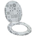 vidaXL Zachte sluit toiletbril Grijs 44 x 38 cm MDF-plaat