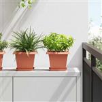 vidaXL Vierkante Bloempot 6 pcs Baksteenrood 43 x 43 x 33.5 cm