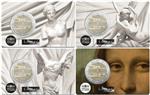 Frankrijk 2 Euro 2025 'Het Louvre' Coincard Serie van 4