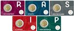 Frankrijk 2 Euro 2024 Olympische Spelen Coincard Serie van 5