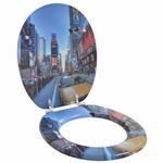 vidaXL Zachte sluit toiletbril Multikleur 44 x 38 cm MDF-plaat