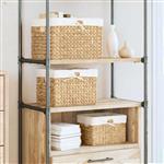 vidaXL Opslagmanden 3 pcs Naturel 35 x 30 x 25 cm Waterhyacint