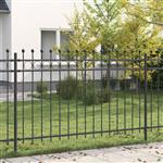 vidaXL Ringhek Zwart 200 x 130 cm Gepoedercoat staal