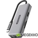 Sitecom 6 in 1 USB-C LAN Multiport Adapter
