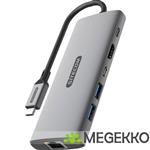 Sitecom 6 in 1 USB-C Power Delivery GEN2 Multiport Adapter
