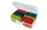 Gekleurde opbergboxen in koffer (13)