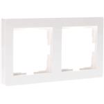 Dubbelframe voor wandcontactdoos - Universeel - 55 x 55 mm - Wit