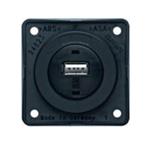 Berker Contactdoos 1x USB Lader 12V Inbouw Zwart Mat