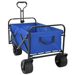 vidaXL Vouwbare Handtrolley Blauw 89 x 63 x 96 cm Staal en Oxford stof