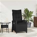 vidaXL Recliner Tuinstoelen Zwart 56 x 60 x 112 cm Staal en Polyester