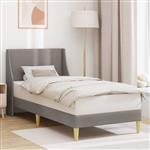 vidaXL Bedframe met hoofdeinde Taupe 90 x 200 cm Stof