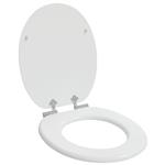 vidaXL Toiletbril Wit 44 x 38 cm MDF-plaat