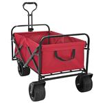 vidaXL Vouwbare Handtrolley Rood 89 x 63 x 96 cm Staal en Oxford stof