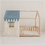 Katoenen tent voor bedhuis – Jeans Hoogte bedhuis: 135cm  Breedte: 80 cm