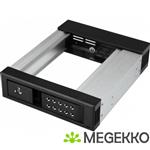 StarTech.com HSB1SATSASBA 5.25  Carrier panel Zwart drive bay panel