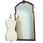 Enorme grote Soester schouwspiegel facet geslepen in mahonie (No.362905)