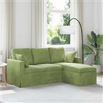 vidaXL Bank Lichtgroen 198 x 134 x 80 cm Fluweel