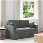 vidaXL Bank Donkergrijs 138 x 78 x 80 cm Fluweel