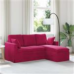 vidaXL Bank Wijnrood 198 x 134 x 80 cm Fluweel