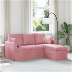 vidaXL Bank Roze 198 x 134 x 80 cm Fluweel