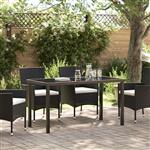 vidaXL Tuinstafel Zwart 140 x 70 x 73 cm Metaal