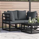 vidaXL Buitenmeubilair 2 Stuk Zwart en Anthraciet 71,5 x 71,5 x 71 cm