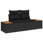 vidaXL Tuinbank Zwart 184 x 62 x 85cm poly rattan