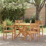 vidaXL Stoel 4 pcs Bruin 56 x 55 x 90.5 cm Massief Teakhout