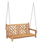 vidaXL Schommelbank Bruin 114 x 60 x 64 cm Massief Teakhout