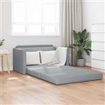 vidaXL 2-Persoons Vouwbare Slaapbank Lichtgrijs 124 x 71 x 78 cm Stof