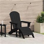 vidaXL Adirondack-stoel Zwart 82 x 74 x 92 cm HDPE