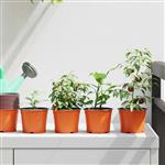 vidaXL Bloempot 200 pcs Terracotta Ø 15 x 12.5 cm Kunststof