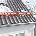 vidaXL Dak sneeuwbeugel Rood 100 x 29,5 x 34,5 cm Staal