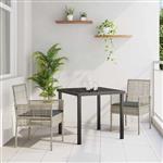 vidaXL Tuinstoel 2 pcs Lichtgrijs 55 x 53 x 85 cm poly rattan