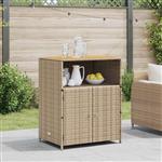 vidaXL Kast met plank Beige 70 x 50 x 87 cm Polyester en Roly Ratten