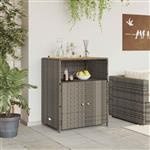 vidaXL Kast met plank Grijs 70 x 50 x 87 cm Polyester en Roly Ratten