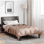 vidaXL Winter Dekbed Goud 220 x 155 cm Satijn en Microfiber