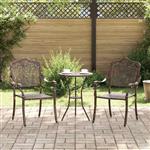 vidaXL Tuinstoel 2 pcs Brons 55 x 55 x 92,5cm Aluminium