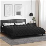vidaXL Winter Dekbed Zwart 200 x 200 cm Microfiber