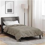 vidaXL Vol jaar dekbed Lichtgrijs 200 x 135 cm Microfiber