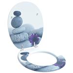 vidaXL Zachte sluit toiletbril Grijs 44 x 38 cm MDF-plaat