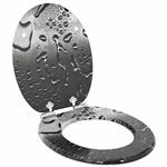 vidaXL Zachte sluit toiletbril Grijs 44 x 38 cm MDF-plaat