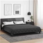 vidaXL Zomerdekbed Zwart en Anthraciet 240 x 200 cm Microfiber