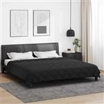 vidaXL Zomerdekbed Zwart 240 x 260 cm Microfiber